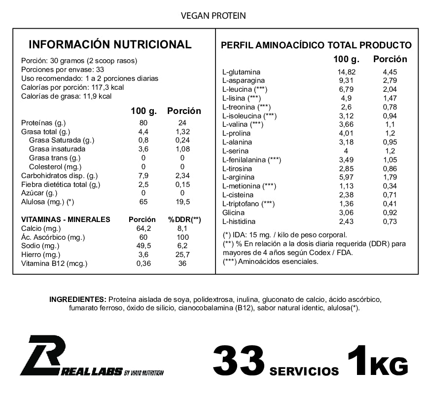 Proteína Vegana 1 Kg | 24gr